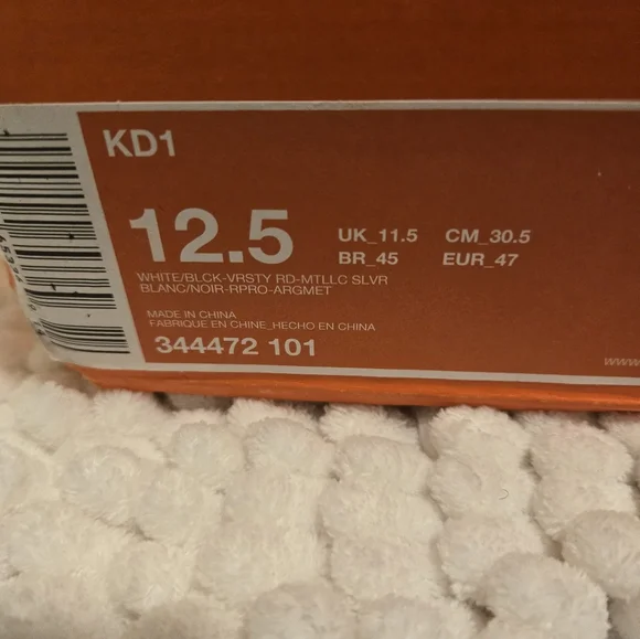2009 Nike Zoom KD1 (White / Red / Silver)